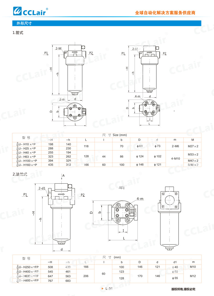 ZU-H、QU-H系列壓力管路過(guò)濾器-3