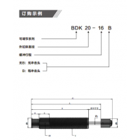 BDE85-50/90/125/165,BDE115-50/100/150/200/250，BDK12-14/16-1220-16/25-25/27-25/33-25/33-50/36-25B，小型可調節液壓緩沖器BDK1214~3650